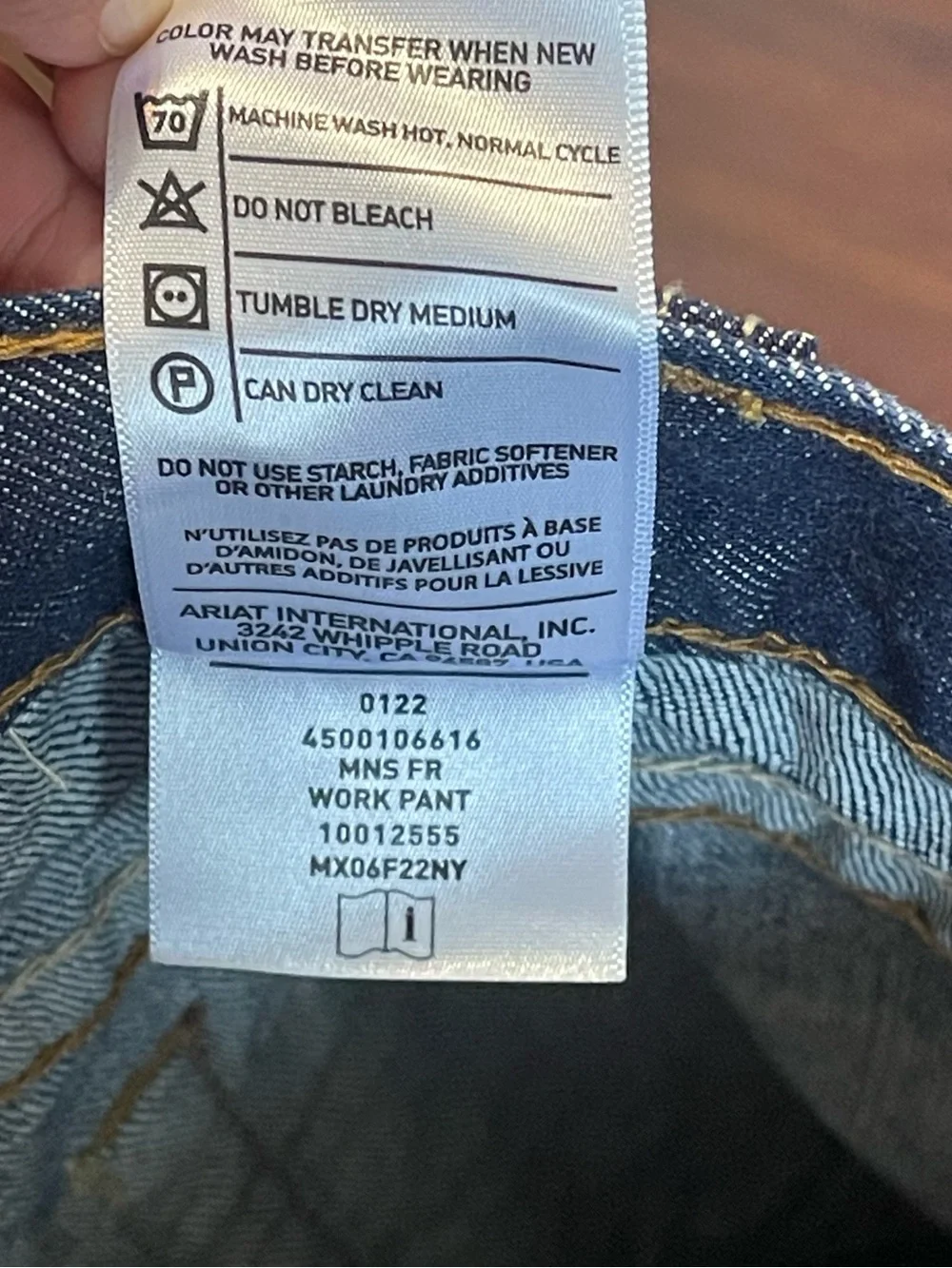 Ariat Men's Bootcut Jeans in Dark Blue Denim